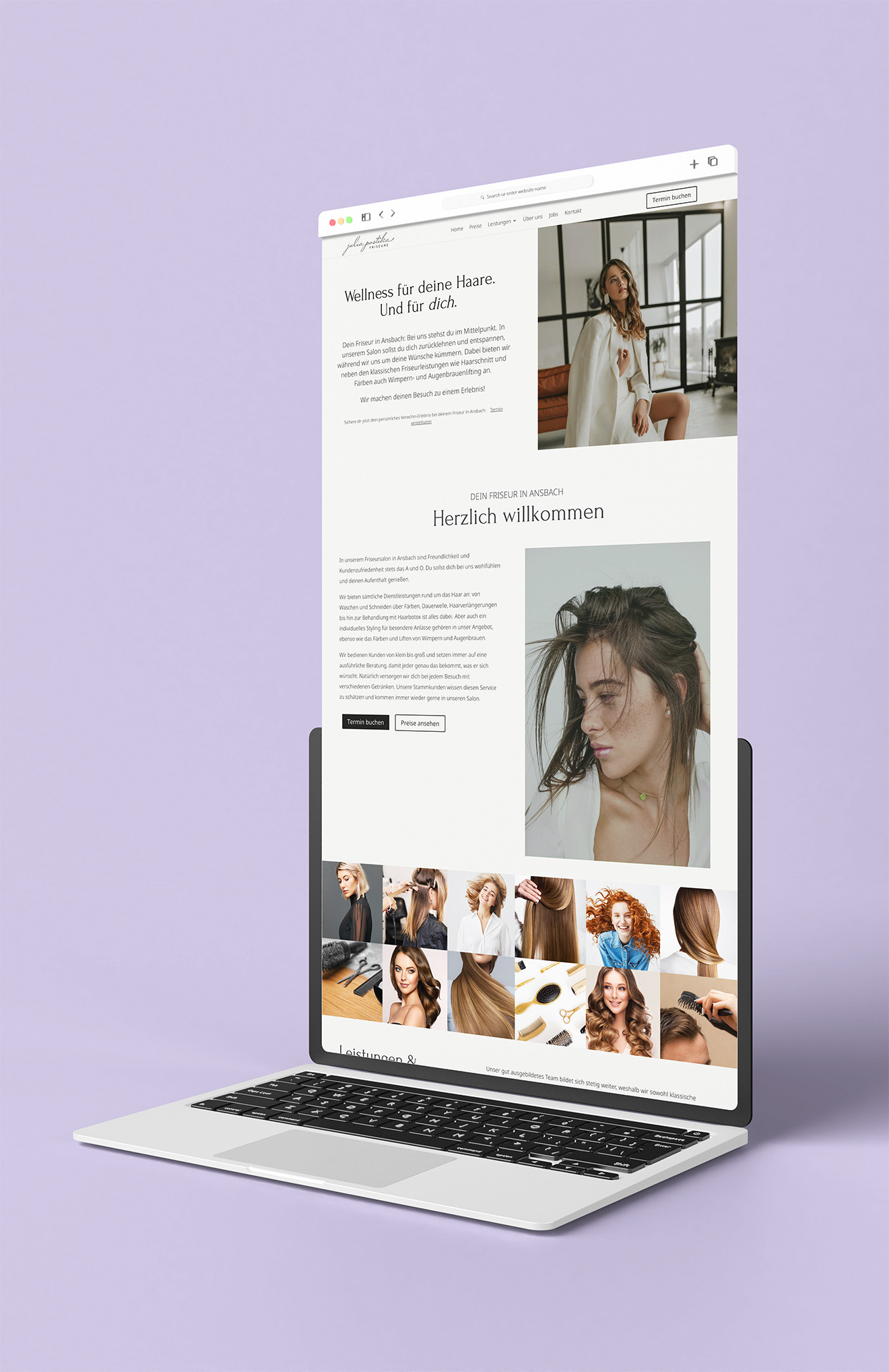 Website für Julia Postika – stilvoll, persönlich, professionell
